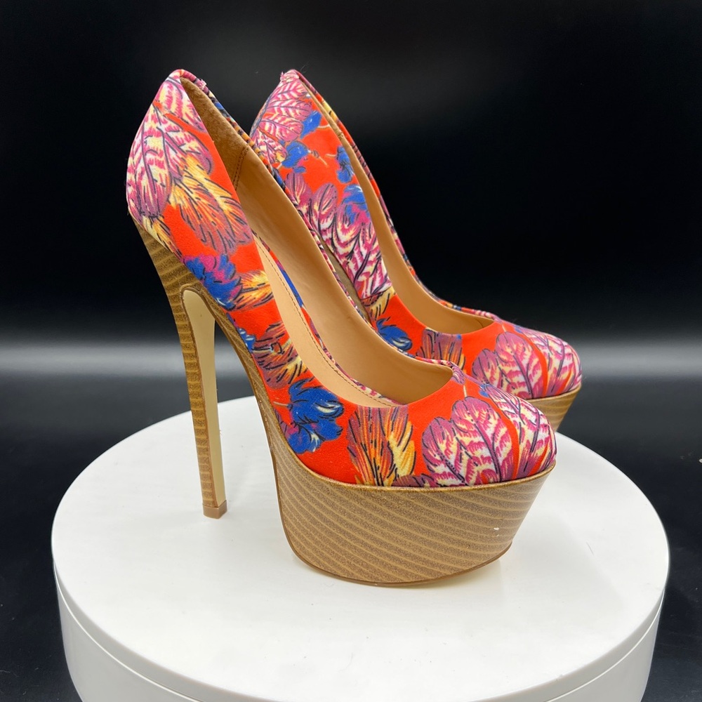 Orange Call It Spring Platform Heels